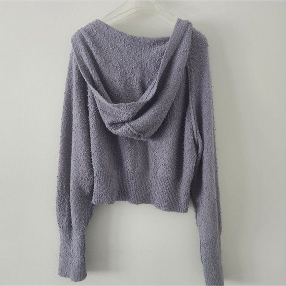 Free People Purple Hooded Cardigan - Picture 5 of 8